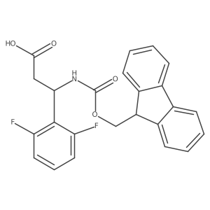 (3R)-3-(2,6-difluorophenyl)-3-({[(9H-fluoren-9-yl)methoxy]carbonyl}amino)propanoic acid Structure