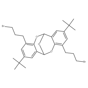 4,10-Bis(3-bromopropyl)-2,8-bis(1,1-dimethylethyl)-6,12-epoxy-6H,12H-dibenzo[b,f][1,5]dioxocin结构式