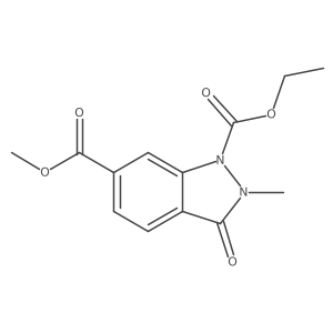 1-ethyl 6-methyl 2-methyl-3-oxo-2,3-dihydro-1H-indazole-1,6-dicarboxylate Structure