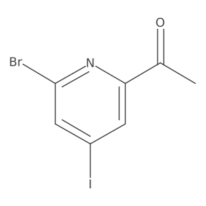 1-(6-Bromo-4-iodopyridin-2-YL)ethanone结构式