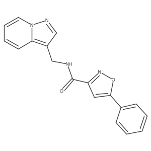 5-phenyl-N-(pyrazolo[1,5-a]pyridin-3-ylmethyl)isoxazole-3-carboxamide Structure