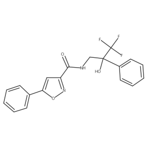 5-phenyl-N-(3,3,3-trifluoro-2-hydroxy-2-phenylpropyl)isoxazole-3-carboxamide Structure