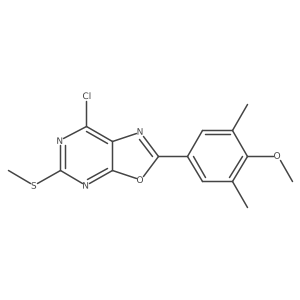 7-Chloro-2-(4-methoxy-3,5-dimethylphenyl)-5-(methylthio)oxazolo[5,4-D]pyrimidine结构式