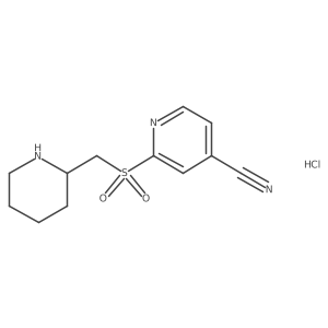 2-((Piperidin-2-ylmethyl)sulfonyl)isonicotinonitrile hydrochloride结构式