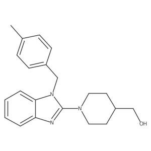 (1-(1-(4-methylbenzyl)-1H-benzo[d]imidazol-2-yl)piperidin-4-yl)methanol结构式