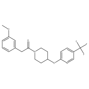 2-(3-Methoxyphenyl)-1-(4-((5-(trifluoromethyl)pyridin-2-yl)oxy)piperidin-1-yl)ethanone结构式