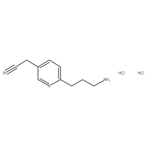 2-[6-(3-Aminopropyl)pyridin-3-yl]acetonitrile;dihydrochloride Structure