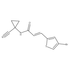 (E)-3-(4-Bromothiophen-2-yl)-N-(1-cyanocyclopropyl)prop-2-enamide Structure