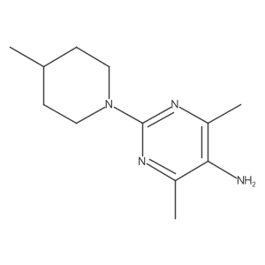4,6-Dimethyl-2-(4-methylpiperidin-1-yl)pyrimidin-5-amine结构式