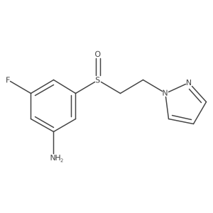 Benzenamine, 3-fluoro-5-[[2-(1H-pyrazol-1-yl)ethyl]sulfinyl]- Structure