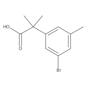 2-(3-Bromo-5-methylphenyl)-2-methylpropanoic acid结构式