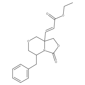 ethyl (E)-3-[(5S,8aS)-5-benzyl-3-oxo-1,5,6,8-tetrahydro-[1,3]oxazolo[4,3-c][1,4]oxazin-8a-yl]prop-2-enoate结构式