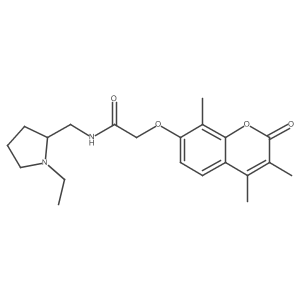 N-[(1-ethylpyrrolidin-2-yl)methyl]-2-[(3,4,8-trimethyl-2-oxo-2H-chromen-7-yl)oxy]acetamide结构式
