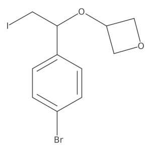 3-[1-(4-Bromophenyl)-2-iodoethoxy]oxetane结构式