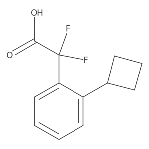 2-(2-Cyclobutylphenyl)-2,2-difluoroacetic acid Structure