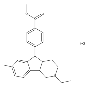 Rel-4-[(4aR,5S,9bR)-2-ethyl-2,3,4,4a,5,9b-hexahydro-7-methyl-1H-indeno[1,2-c]pyridin-5-yl]benzoic acid methyl ester hydrochloride Structure