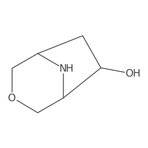 Endo-3-oxa-8-azabicyclo[3.2.1]octan-6-ol Structure