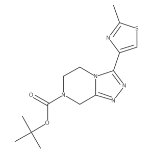 tert-butyl 3-(2-methyl-1,3-thiazol-4-yl)-6,8-dihydro-5H-[1,2,4]triazolo[4,3-a]pyrazine-7-carboxylate结构式