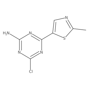 4-Chloro-6-(2-methyl-1,3-thiazol-5-yl)-1,3,5-triazin-2-amine结构式