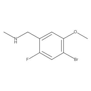 1-(4-Bromo-2-fluoro-5-methoxyphenyl)-N-methylmethanamine结构式