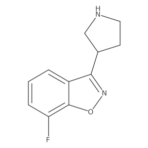 1,2-Benzisoxazole, 7-fluoro-3-(3-pyrrolidinyl)- Structure
