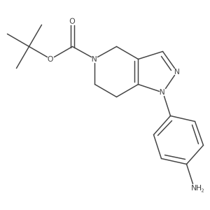 Tert-butyl 1-(4-aminophenyl)-6,7-dihydro-1h-pyrazolo[4,3-c]pyridine-5(4h)-carboxylate结构式