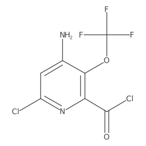 4-Amino-6-chloro-3-(trifluoromethoxy)picolinoyl chloride Structure