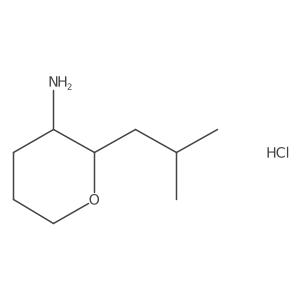 2-(2-Methylpropyl)oxan-3-amine hydrochloride结构式