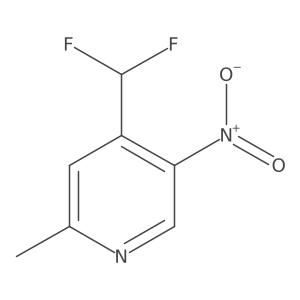 4-(difluoromethyl)-2-methyl-5-nitro-pyridine Structure