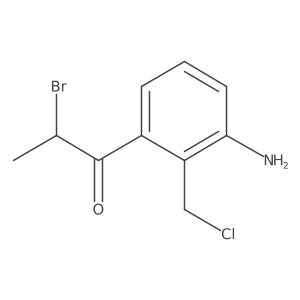 1-(3-Amino-2-(chloromethyl)phenyl)-2-bromopropan-1-one Structure