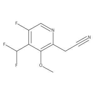 2-(4-(Difluoromethyl)-5-fluoro-3-methoxypyridin-2-yl)acetonitrile Structure