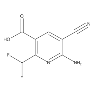 6-Amino-5-cyano-2-(difluoromethyl)nicotinic acid Structure