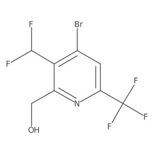 [4-bromo-3-(difluoromethyl)-6-(trifluoromethyl)-2-pyridyl]methanol结构式