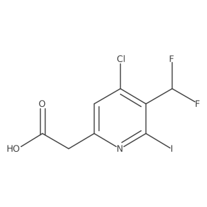 2-(4-Chloro-5-(difluoromethyl)-6-iodopyridin-2-yl)acetic acid Structure