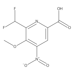 2-(Difluoromethyl)-3-methoxy-4-nitropyridine-6-carboxylic acid结构式