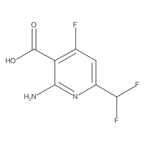 2-Amino-6-(difluoromethyl)-4-fluoronicotinic acid结构式