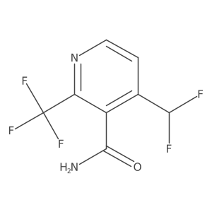4-(Difluoromethyl)-2-(trifluoromethyl)nicotinamide Structure