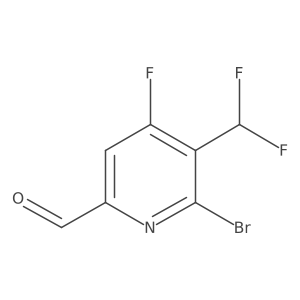 6-Bromo-5-(difluoromethyl)-4-fluoropicolinaldehyde Structure