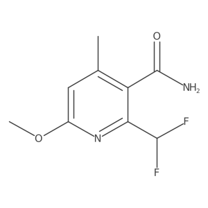 2-(Difluoromethyl)-6-methoxy-4-methylpyridine-3-carboxamide Structure
