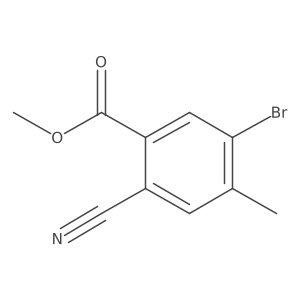 Methyl 5-bromo-2-cyano-4-methylbenzoate结构式