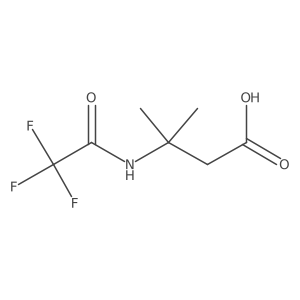 3-Methyl-3-(trifluoroacetamido)butanoic acid结构式