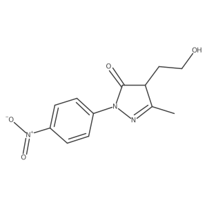 2,4-Dihydro-4-(2-hydroxyethyl)-5-methyl-2-(4-nitrophenyl)-3H-pyrazol-3-one Structure