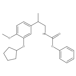 Phenyl (2-(3-(cyclopentyloxy)-4-methoxyphenyl)propyl)carbamate Structure