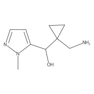 [1-(Aminomethyl)cyclopropyl](1-methyl-1H-pyrazol-5-yl)methanol Structure