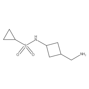 N-[3-(aminomethyl)cyclobutyl]cyclopropanesulfonamide结构式