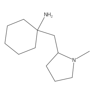 1-[(1-Methylpyrrolidin-2-yl)methyl]cyclohexan-1-amine结构式