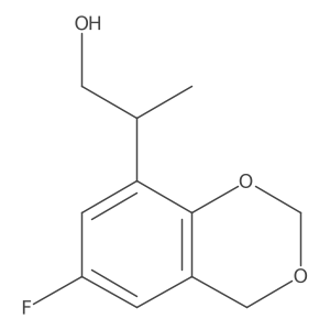2-(6-Fluoro-4H-1,3-benzodioxin-8-yl)propan-1-ol结构式