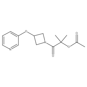 2-Methyl-1-oxo-1-(3-(pyridin-3-yloxy)azetidin-1-yl)propan-2-yl acetate Structure