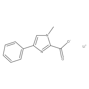 lithium(1+) ion 1-methyl-4-phenyl-1H-imidazole-2-carboxylate Structure