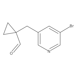 1-[(5-Bromopyridin-3-yl)methyl]cyclopropane-1-carbaldehyde结构式